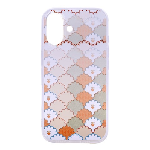 shells pattern iPhone 16 TPU UV Print Case from ArtsNow.com Front