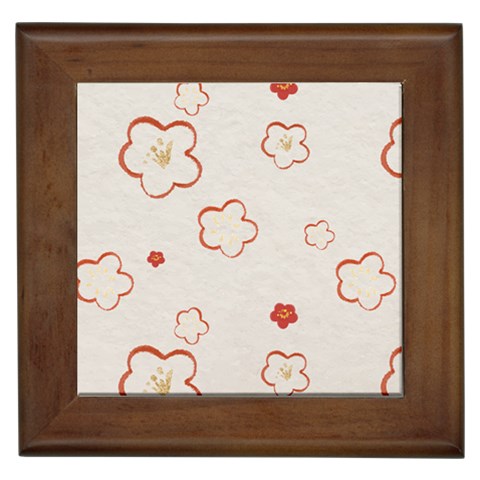 Floral Pattern Framed Tile from ArtsNow.com Front