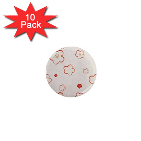 Floral Pattern 1  Mini Magnet (10 pack)  from ArtsNow.com Front