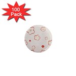 Floral Pattern 1  Mini Magnets (100 pack) 