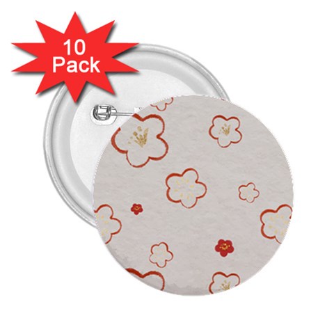 Floral Pattern 2.25  Buttons (10 pack)  from ArtsNow.com Front