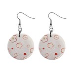 Floral Pattern Mini Button Earrings