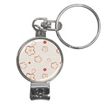 Floral Pattern Nail Clippers Key Chain