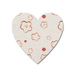 Floral Pattern Heart Magnet