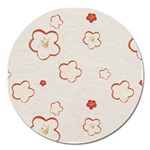 Floral Pattern Magnet 5  (Round)