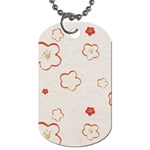 Floral Pattern Dog Tag (One Side)