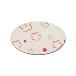 Floral Pattern Sticker Oval (10 pack)