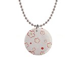 Floral Pattern 1  Button Necklace