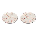 Floral Pattern Cufflinks (Oval)