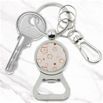 Floral Pattern Bottle Opener Key Chain