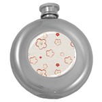 Floral Pattern Round Hip Flask (5 oz)