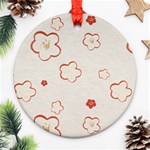 Floral Pattern Round Ornament (Two Sides)