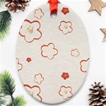 Floral Pattern Oval Ornament (Two Sides)