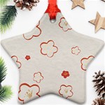 Floral Pattern Star Ornament (Two Sides)