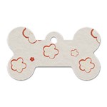 Floral Pattern Dog Tag Bone (Two Sides)