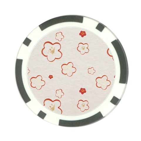 Floral Pattern Poker Chip Card Guard from ArtsNow.com Front