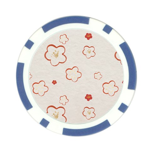 Floral Pattern Poker Chip Card Guard from ArtsNow.com Front