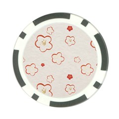 Floral Pattern Poker Chip Card Guard from ArtsNow.com Back