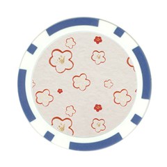 Floral Pattern Poker Chip Card Guard from ArtsNow.com Back