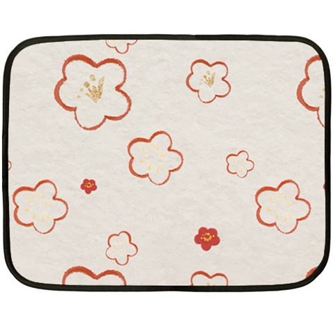 Floral Pattern Two Sides Fleece Blanket (Mini) from ArtsNow.com 35 x27  Blanket Front