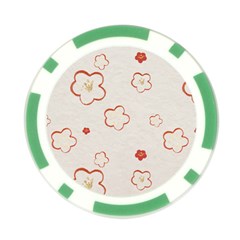 Floral Pattern Poker Chip Card Guard (10 pack) from ArtsNow.com Front