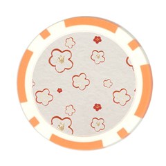 Floral Pattern Poker Chip Card Guard (10 pack) from ArtsNow.com Back