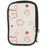 Floral Pattern Compact Camera Leather Case