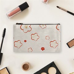 Floral Pattern Cosmetic Bag (Small) from ArtsNow.com Front