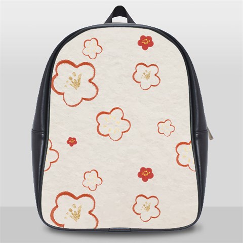 Floral Pattern School Bag (Large) from ArtsNow.com Front