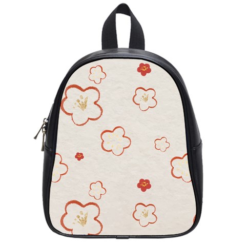 Floral Pattern School Bag (Small) from ArtsNow.com Front