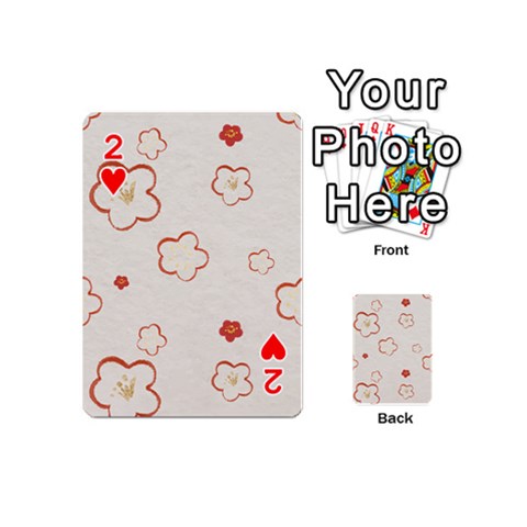 Floral Pattern Playing Cards 54 Designs (Mini) from ArtsNow.com Front - Heart2