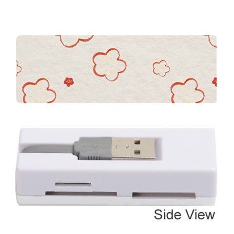 Floral Pattern Memory Card Reader (Stick) from ArtsNow.com Front