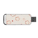 Floral Pattern Portable USB Flash (One Side)