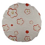 Floral Pattern Large 18  Premium Round Cushions