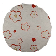 Floral Pattern Large 18  Premium Round Cushions from ArtsNow.com Back