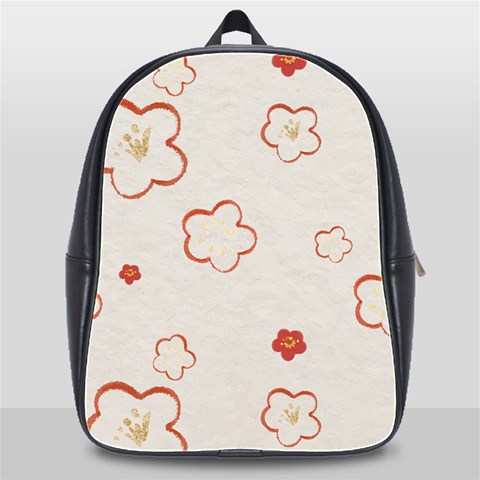 Floral Pattern School Bag (XL) from ArtsNow.com Front