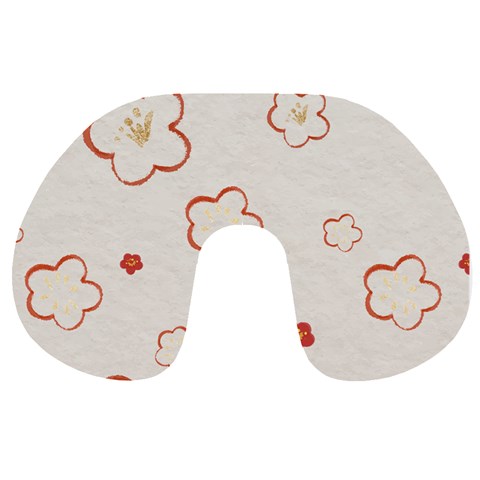 Floral Pattern Travel Neck Pillow from ArtsNow.com Back