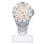 Floral Pattern Plastic Nurses Watch