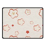 Floral Pattern Two Sides Fleece Blanket (Small)