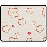 Floral Pattern Two Sides Fleece Blanket (Medium)