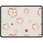 Floral Pattern Two Sides Fleece Blanket (Large)