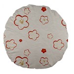 Floral Pattern Large 18  Premium Flano Round Cushions