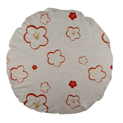 Floral Pattern Large 18  Premium Flano Round Cushions from ArtsNow.com Back