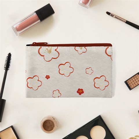 Floral Pattern Cosmetic Bag (XS) from ArtsNow.com Front