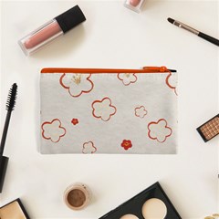 Floral Pattern Cosmetic Bag (XS) from ArtsNow.com Back