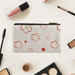 Floral Pattern Cosmetic Bag (XS) from ArtsNow.com Back