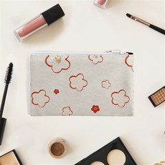 Floral Pattern Cosmetic Bag (XS) from ArtsNow.com Back