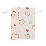 Floral Pattern Lightweight Drawstring Pouch (L)