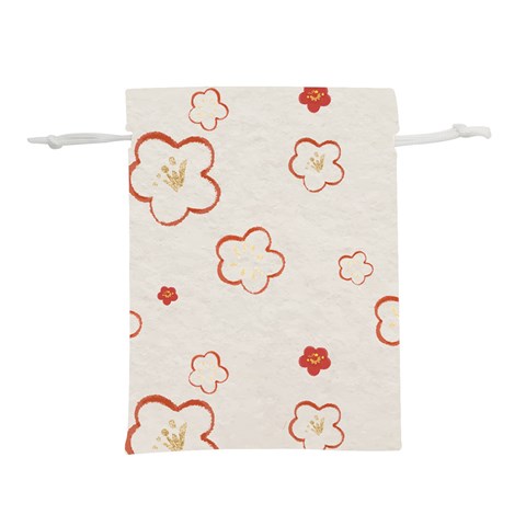 Floral Pattern Lightweight Drawstring Pouch (L) from ArtsNow.com Back