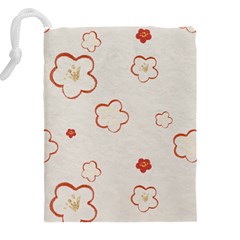 Floral Pattern Drawstring Pouch (4XL) from ArtsNow.com Back